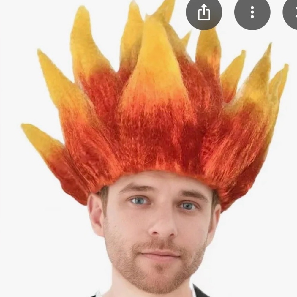 Black & Orange Spike Halloween Wig